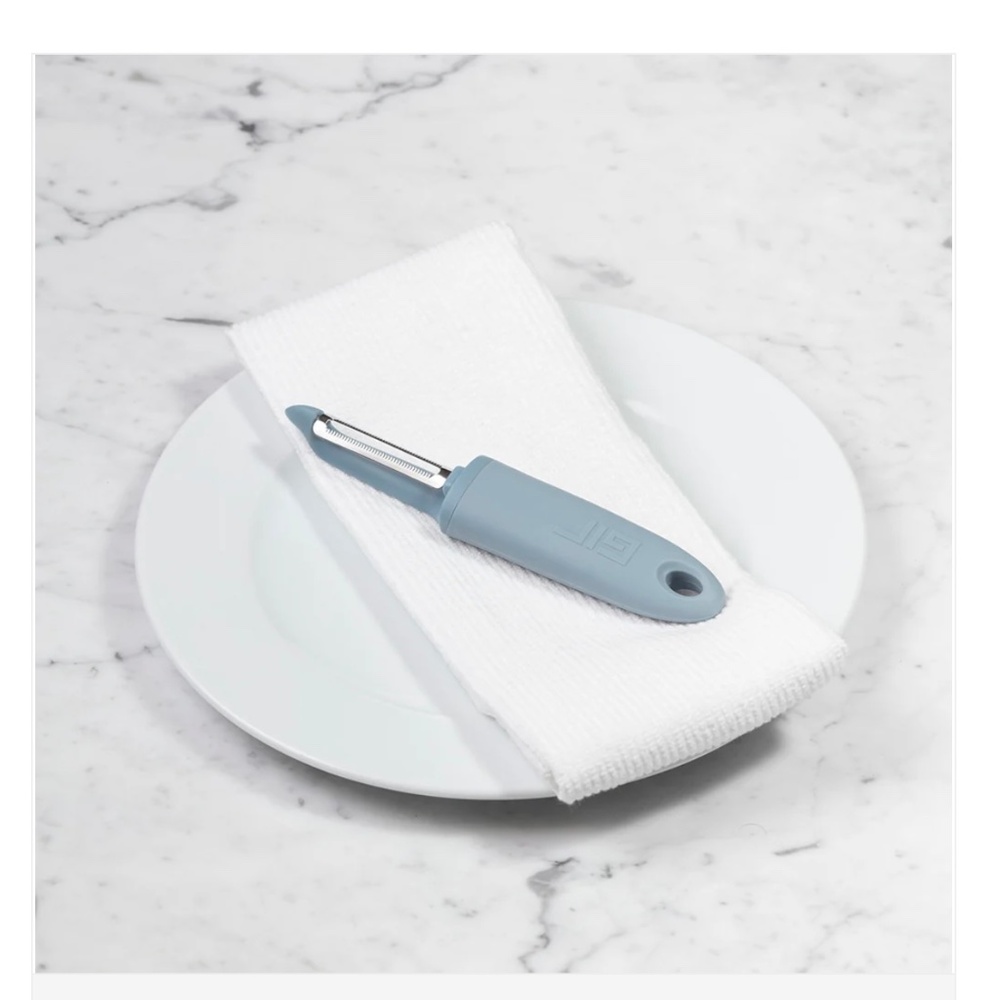 GIR I-Handle Serrated Blade Peeler - Slate Blue Handle - New